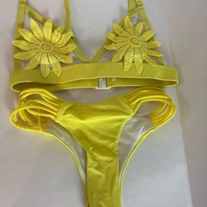Yellow Sunflower Bikini - M